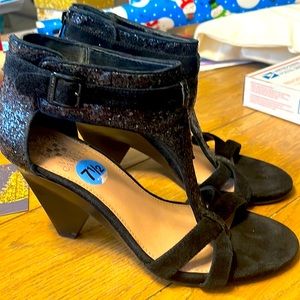 Vince Camuto dress sparkle black suede
